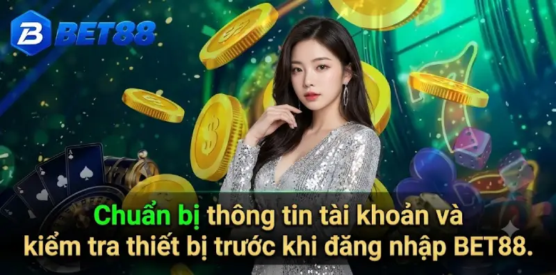 Chuẩn bị thông tin tài khoản và kiểm tra thiết bị trước khi đăng nhập BET88.