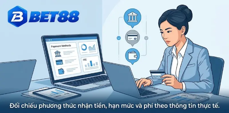 Đối chiếu phương thức nhận tiền, hạn mức và phí theo thông tin thực tế.