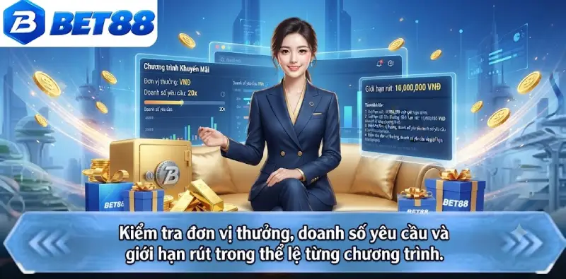 Kiểm tra đơn vị thưởng, doanh số yêu cầu và thể lệ từng chương trình.