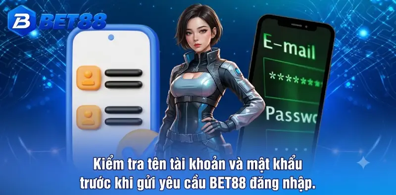 Kiểm tra tên tài khoản và mật khẩu trước khi gửi yêu cầu BET88 đăng nhập.