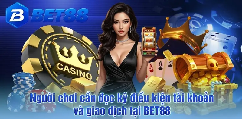Người chơi cần đọc kỹ điều kiện tài khoản và giao dịch tại BET88