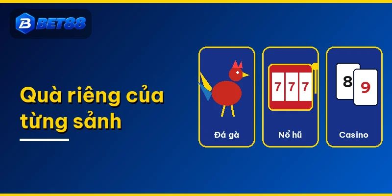 Quà riêng của từng sảnh